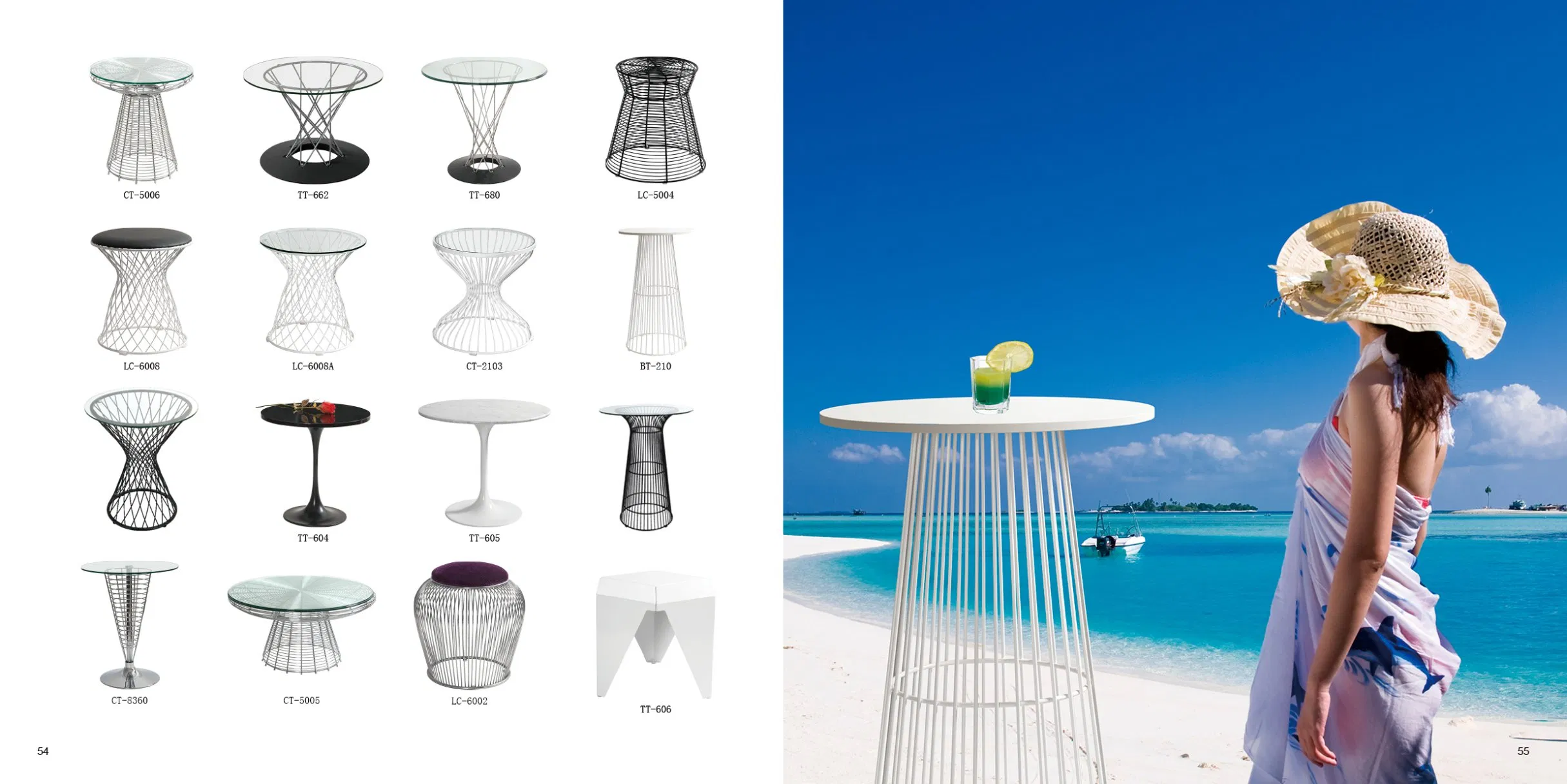 China Metal Steel Wire Table with Glass Top for Kitchen Counter