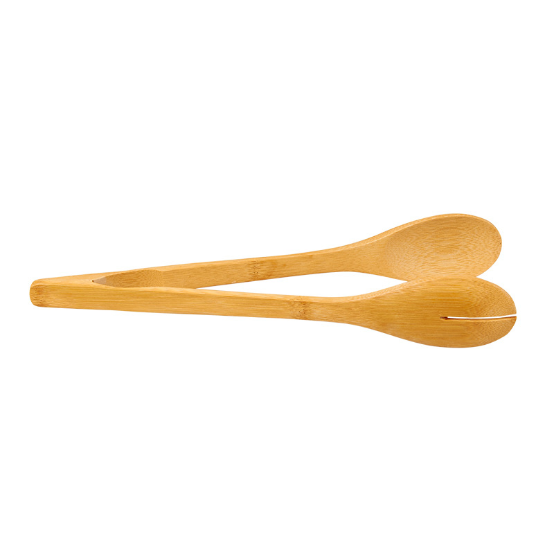 100% Natural Bamboo Wood Kitchen Toast Tongs Eco-Friendly Space Saving Modern Kitchen Utensils Accessory Bamboo Toaster Tongs