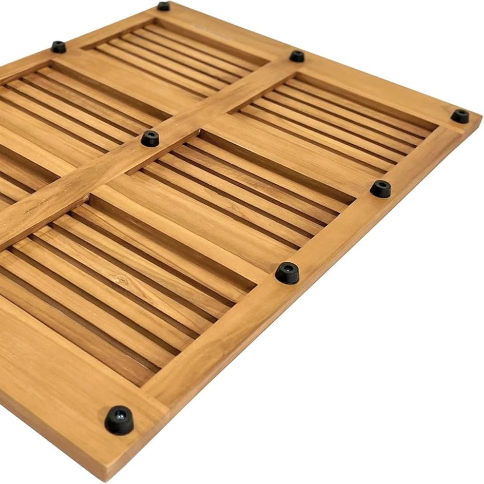 Solid Teak Shower Floor Mat