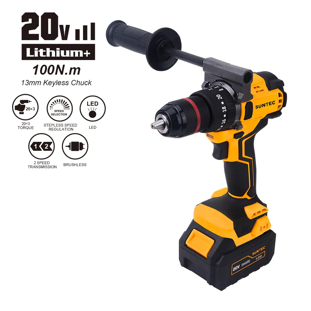 Аккумуляторная дрель-шуруповерт Suntec 13мм 3-в-1