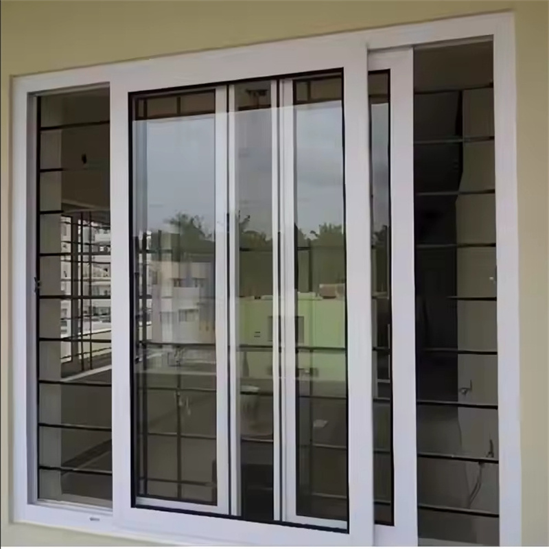 Interior Modern Design Double Glass Metal Profile UPVC Sliding Doors for Home