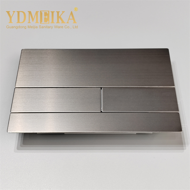 High Quality Water Tank Toilet Stainless Steel Dual Flush Button Gun Grey Color Square Concealed Cistern Flush Button Panel