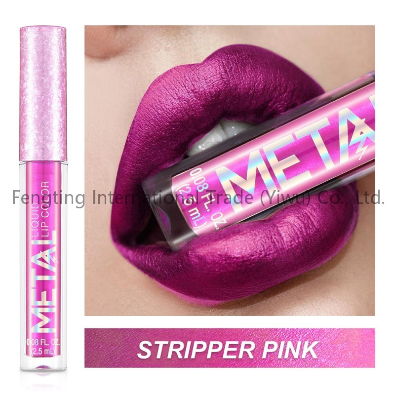 Wholesale Metal Waterproof Not Stick to Cup Long Lasting Private Label Pearl Gloss Beauty Makeup Metallic Matte Liquid Lipstick