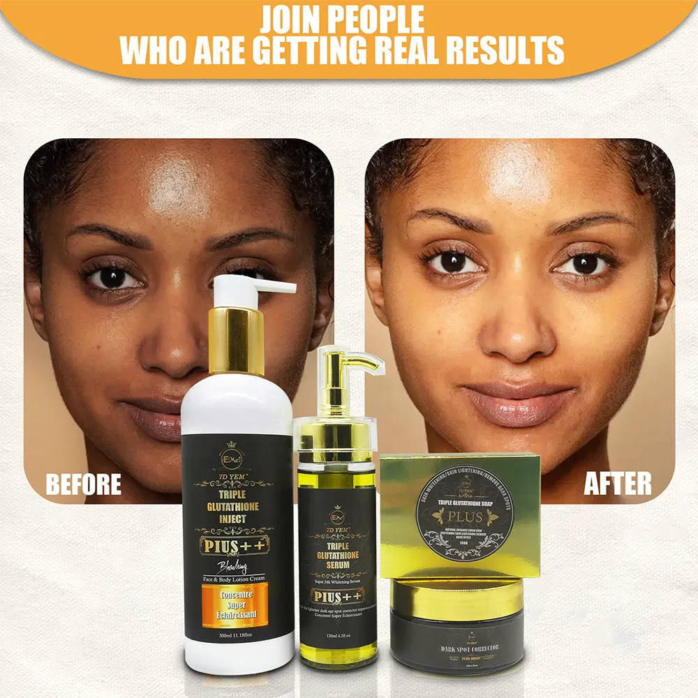 High Quality OEM Independent Brand Moisturizing Whitening Acne Removing Black Spot Removing Glutathione Skin Whitening Set