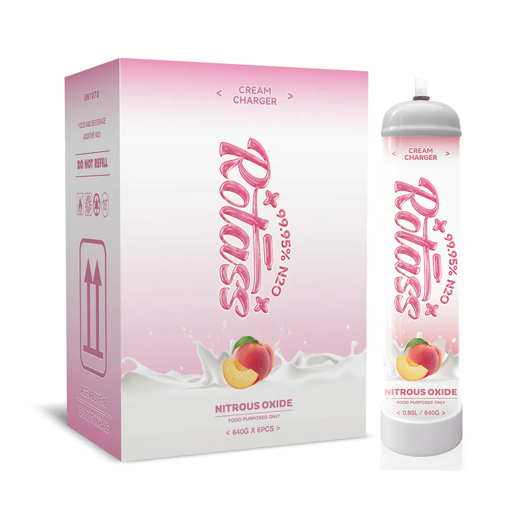 Rotass Wholesale 640g N2o Gas Cylinder Nitrous Oxide Canister 0.95L Cream Charger