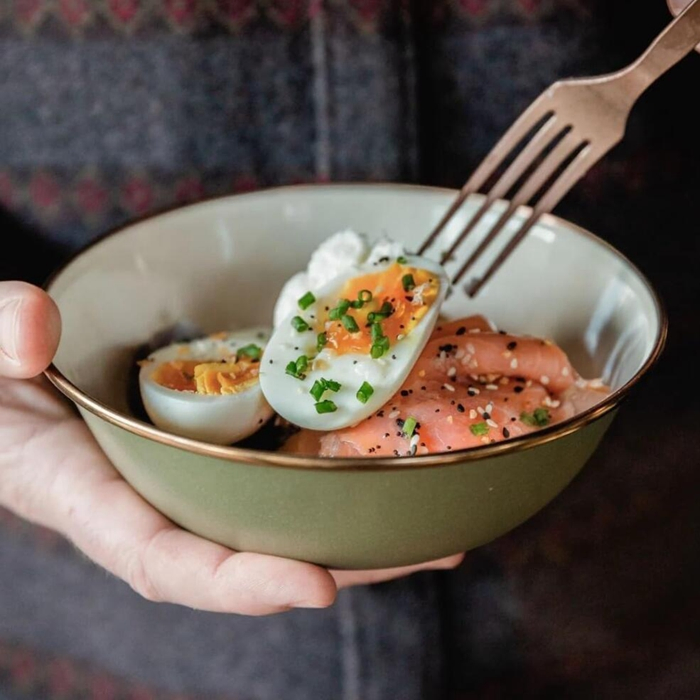 Enamel Mixing Bowl White Soup Basin for Fruit Salad Pasta Dinner