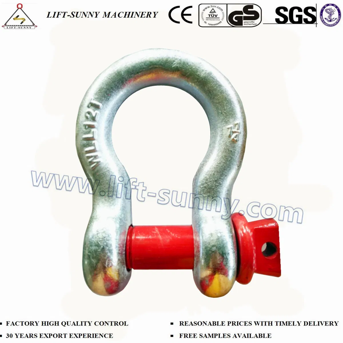 1-1/4" G209 Us Type Drop Forged Screw/Red Pin Anchor Shackles