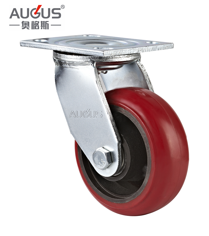 4 5 6 8 Inch Heavy Duty Caster Wheel PU Industrial Caster