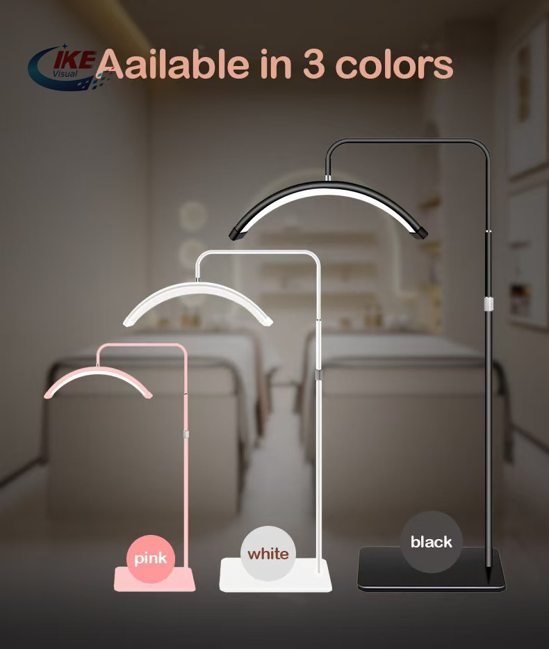 Newest Cosmetics Moon Light Lamp for Lashes Lash Bed Half Moon Floor Lamps for Beauty