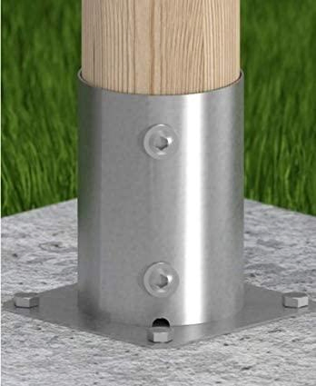 Грунтовый анкер для столба забора с оцинковкой