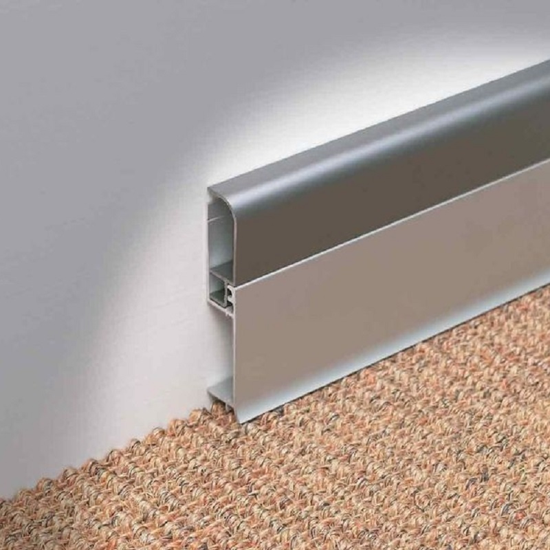 Modern Colorful Aluminum Wall Skirting Board Floor Baseboard Trim Profile