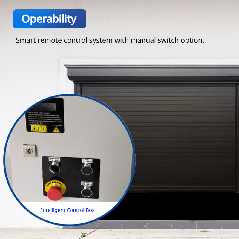 Aluminum Alloy Weatherproof Garage Shopping Street Garage Door High Speed Door