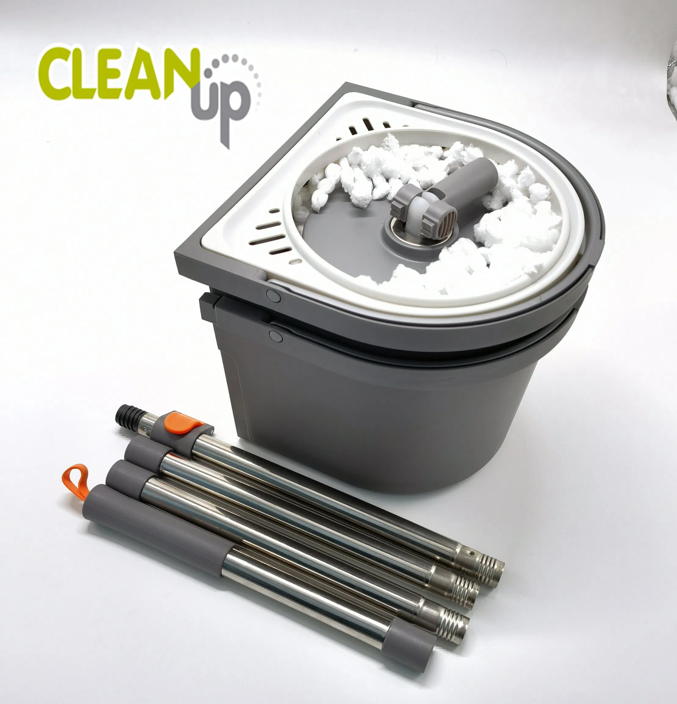 Flexible New Design 2 in 1 Detachable Bucket Space-Saving Magic Mop Tornado Mop Smart Spin Mop and Bucket with Wringer Set