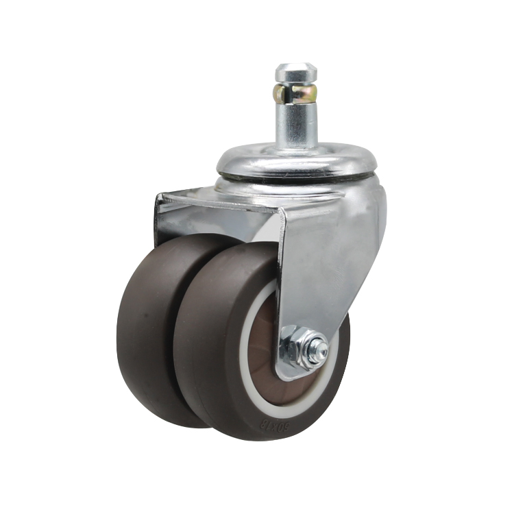 Low Price Zhongshan Double Affordable Wheel Lightweight Castor TPR Wheels Furniture Caster