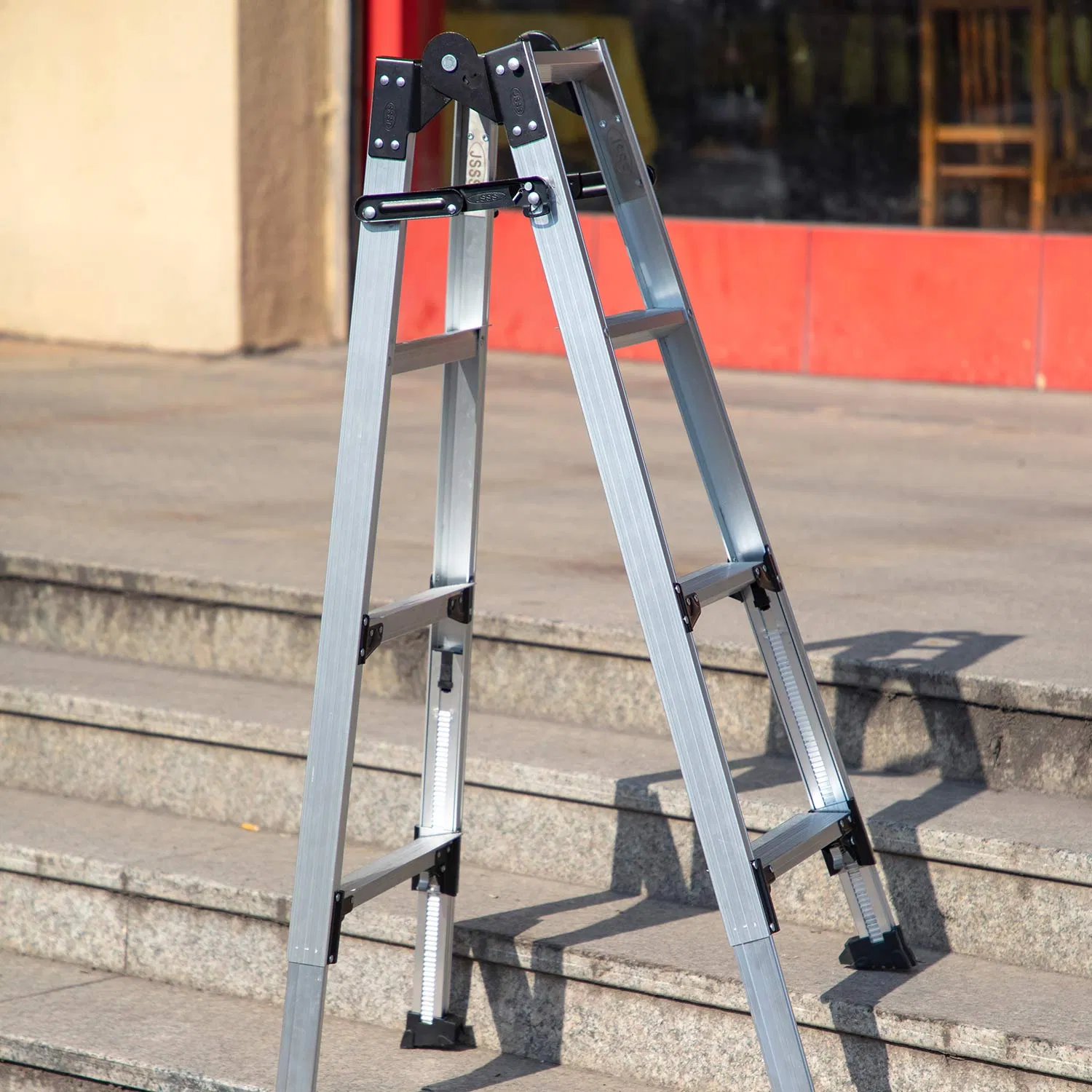 5m Double Sides Magic Full Aluminum Multi-Function Foldable Telescopic Ladder En131