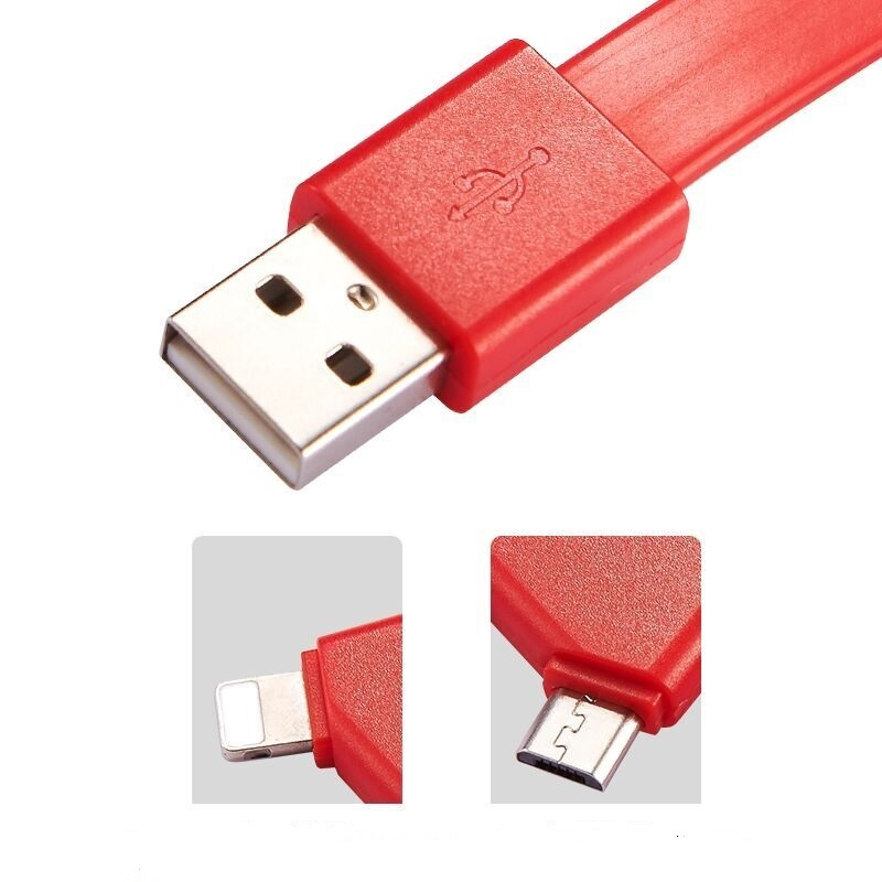 Silicon Materical Gift Flower Key Chain 2 in 1 Clover USB Cables