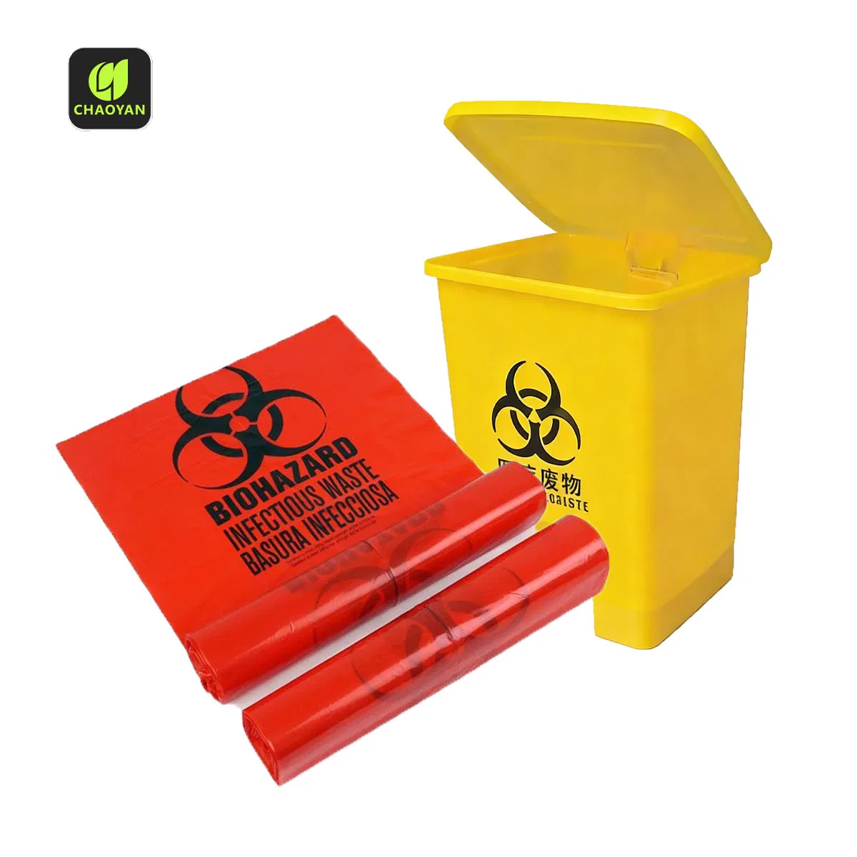 Customized Hospital Laboratory Clinical Leak-Proof Medical Waste Garbage Biohazard Trash Bag Trash Bin Liner
