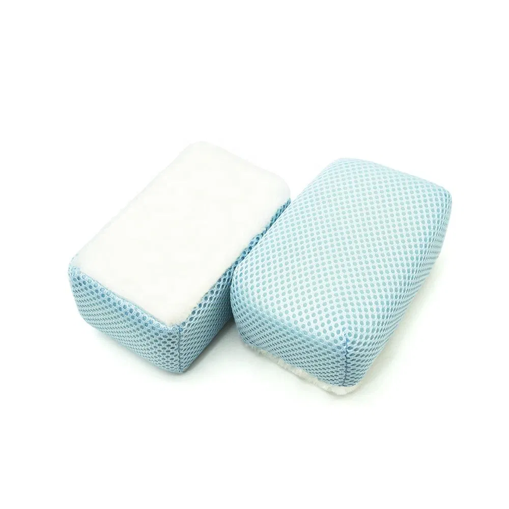 Shineopen All New Microfiber Interior Car Scrubbing Pad Multi-Purpose Detailing Brush and Clothes Duster Sponge Cleaning Wash Paint Tool