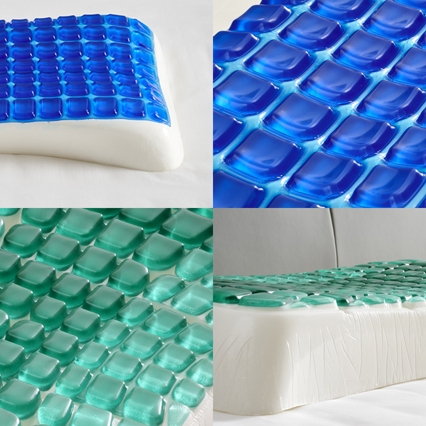 Massage Pillow Gel Cooling Memory Foam Pillow Bed Neck Massage