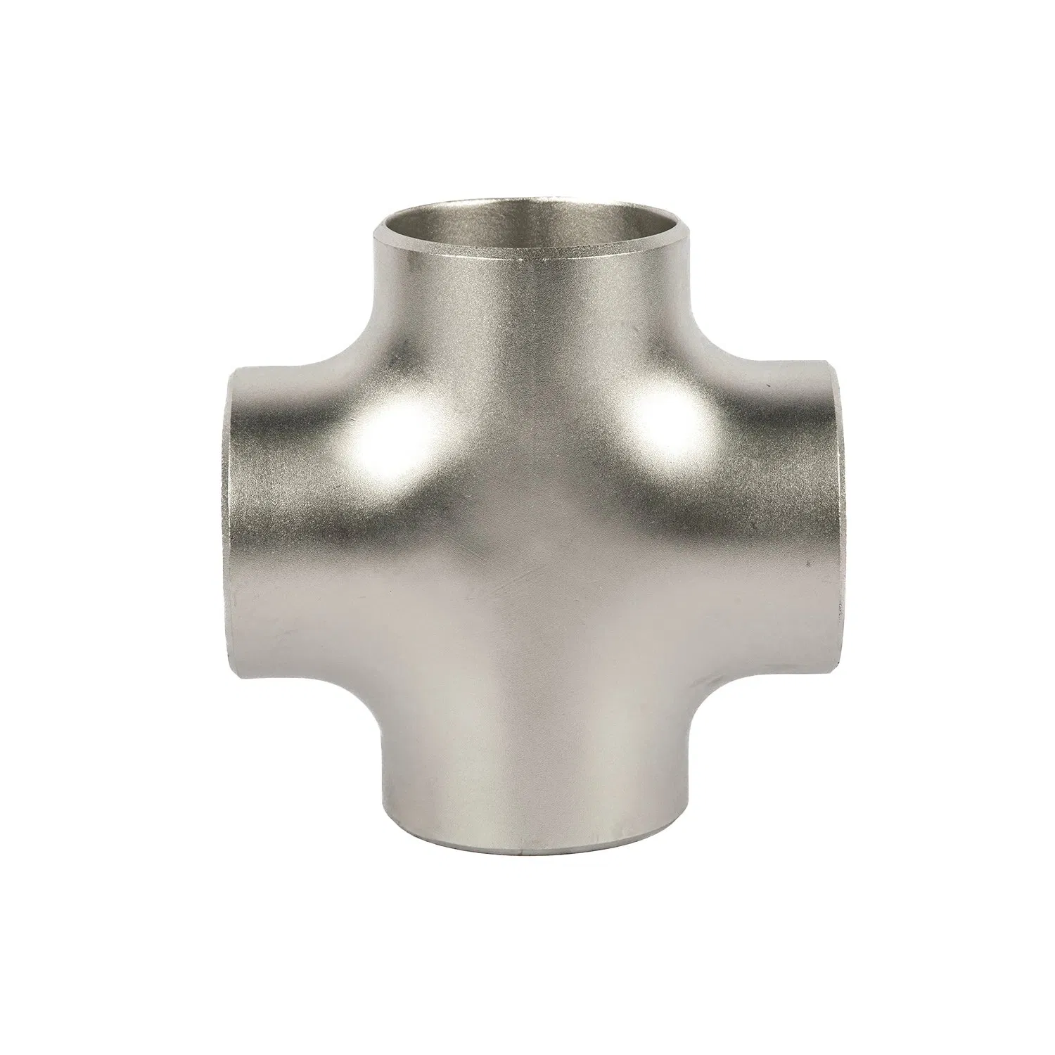 Sanitary 316L Stainless Steel Four-Way Cross, Equal Bore Pipe Fitting for Mixing Tank & Agitator Lines