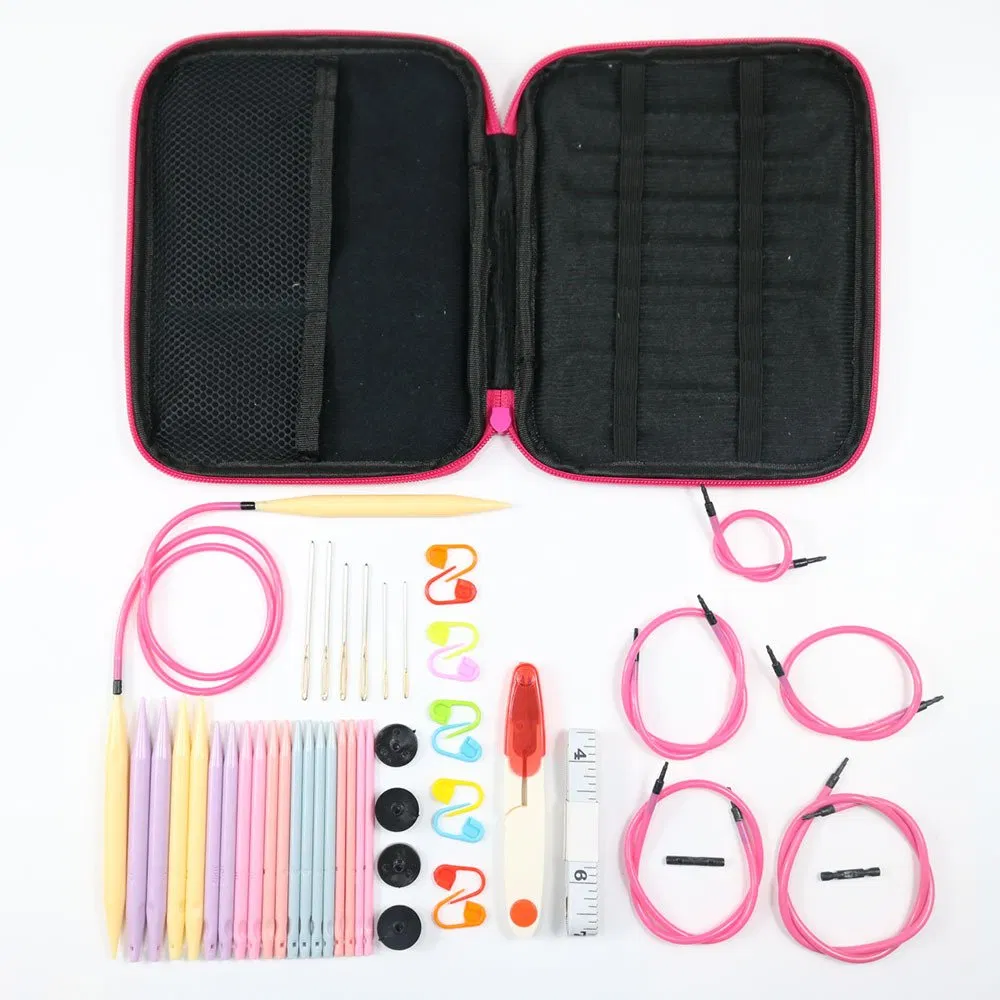 Circular Knitting Needles for Weaving Pins Needle Tools with Bag