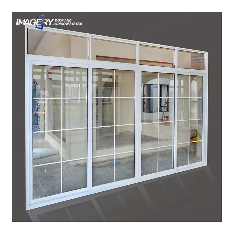 Custom Double Glazed PVC Profile UPVC Glass Sliding Door