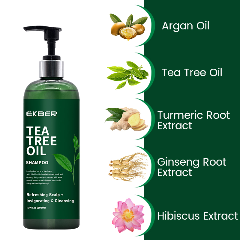Customize Logo Tea Tree Shampoo Conditioner Set for Thinning Hair