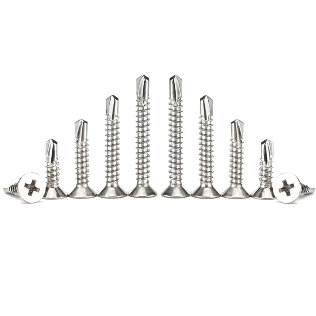 OEM Factory Price Wholesale Self-Drilling Screws Countersunk Head Screws Cross Customized Self-Drilling Self-Tapping Metal Screws M4.2