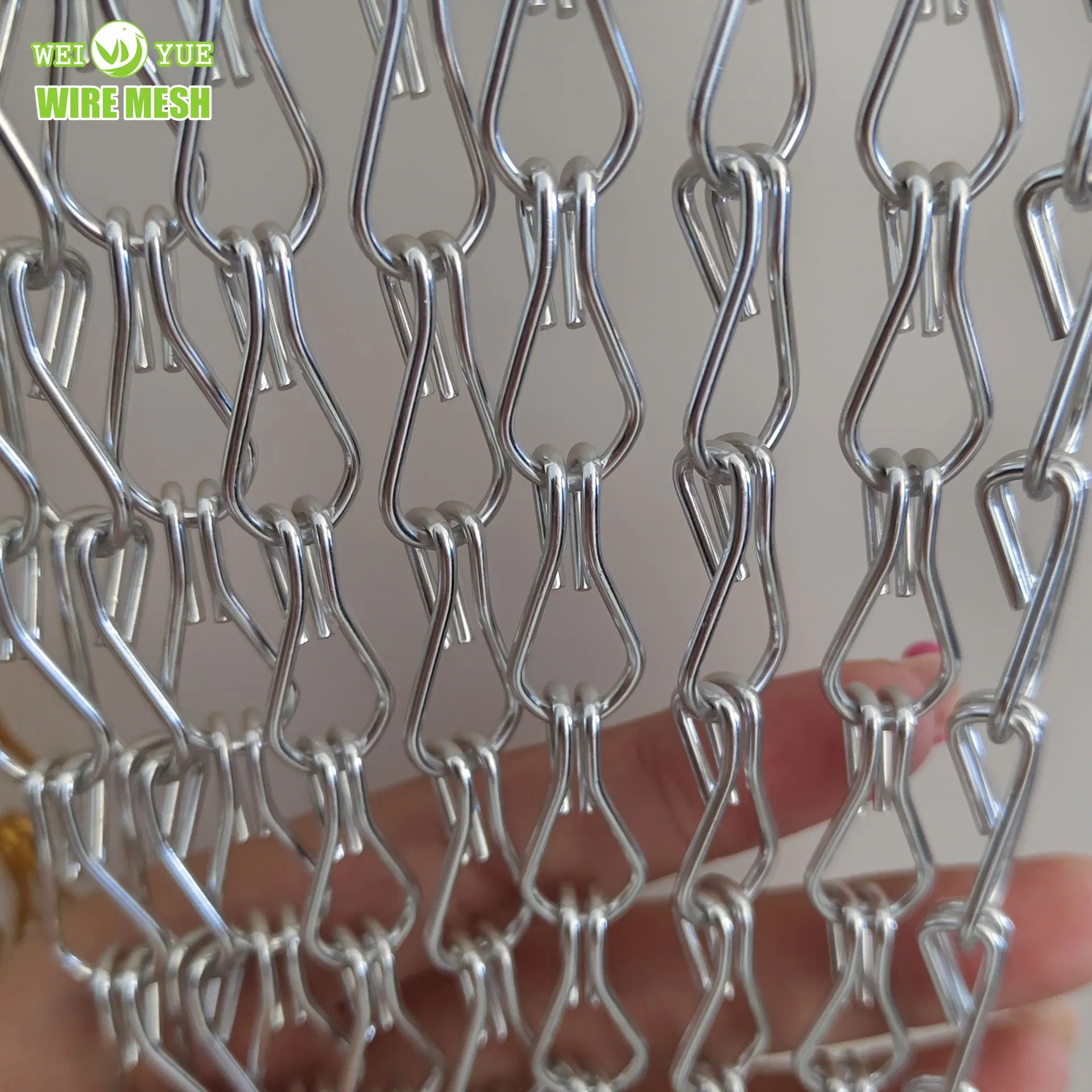 Aluminum Double Hook Chain for Room Door Windows Decoration Hook