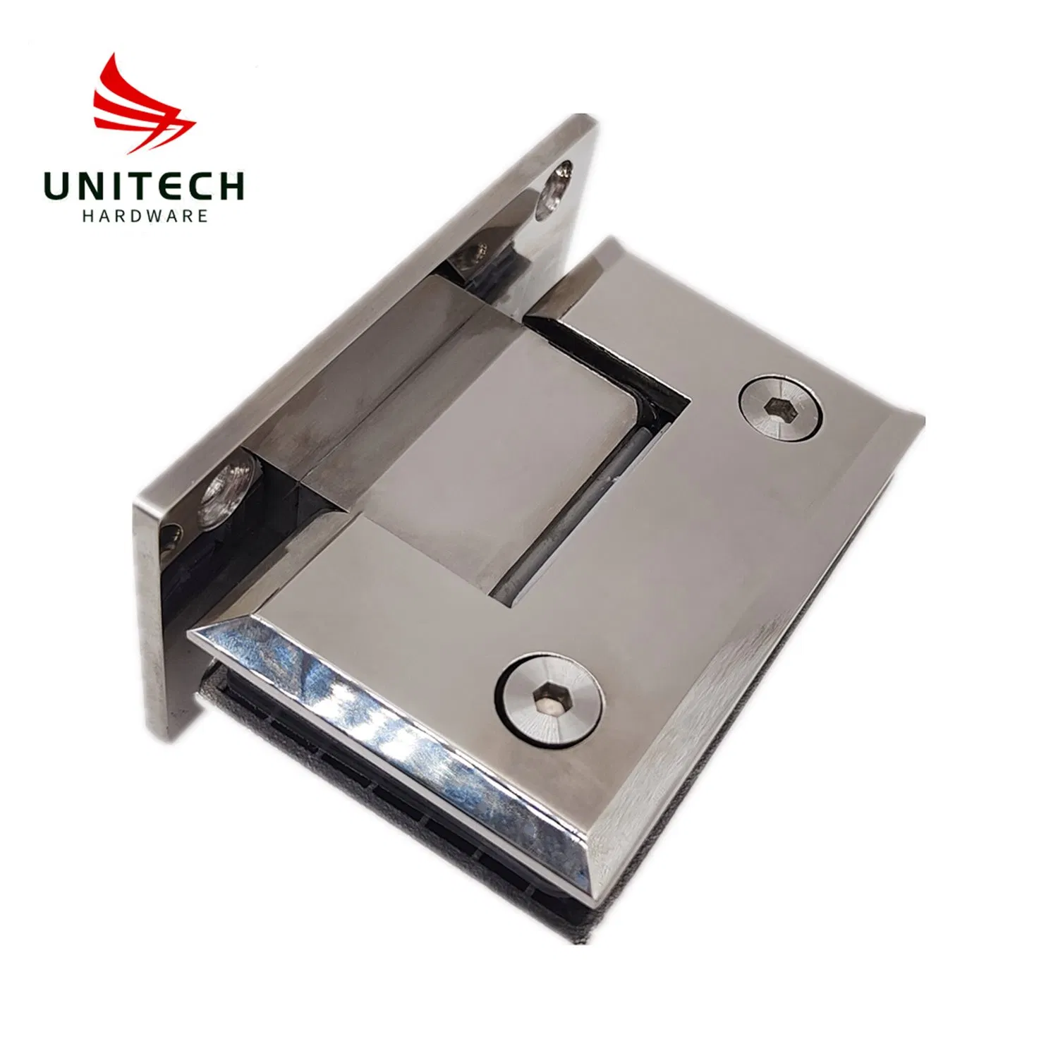 Stainless Steel 304 180 Degree Glass to Glass Shower Door Clamp Fitting