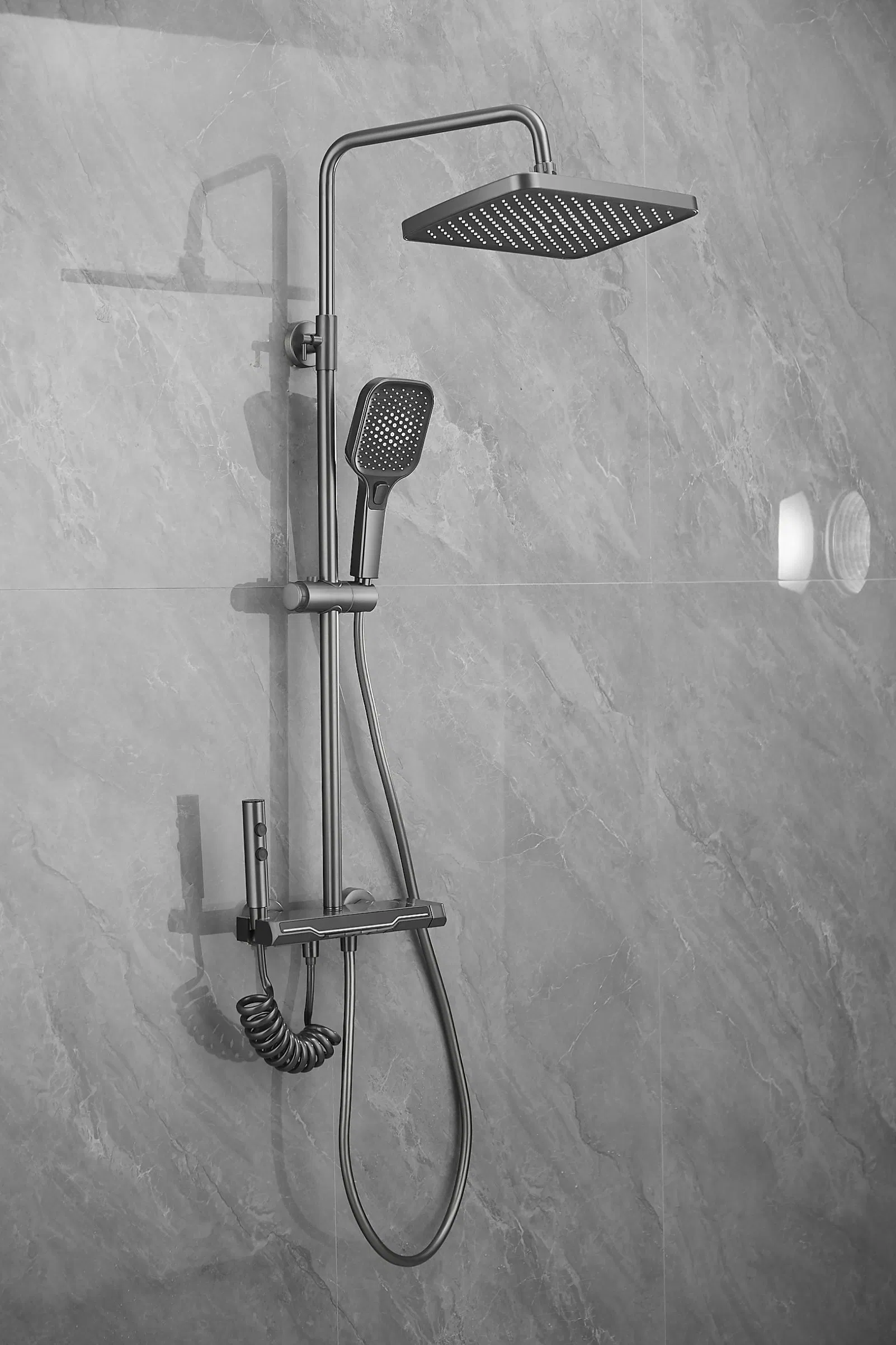 Bathroom Shower Set Shower Head with LED Light Smart Beautiful Faucet Rain Shower