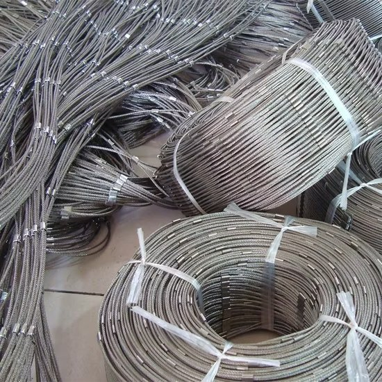 Factory Sale 304 Stainless Steel Wire Rope Mesh Woven Stainless Steel Rope Mesh for Zoo Mesh Animals Protection