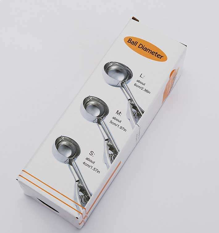 304 Cookies Ball Ice Cream Scoop Stainless Steel Ice Scoop Spoon with Trigger