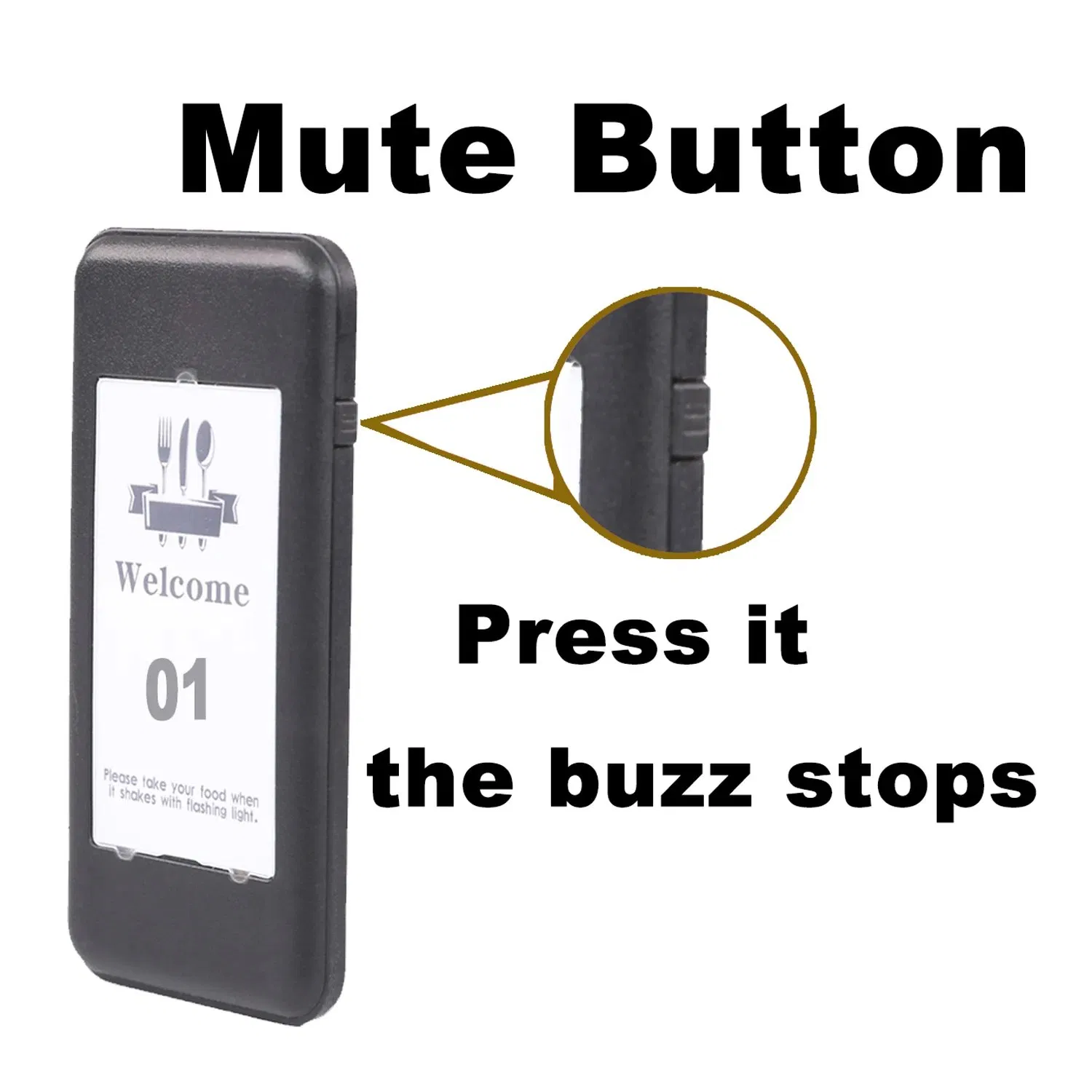 F1010 Wireless Restaurant Pager System, 20 Food Truck Beepers Buzzers, Guest Queue System