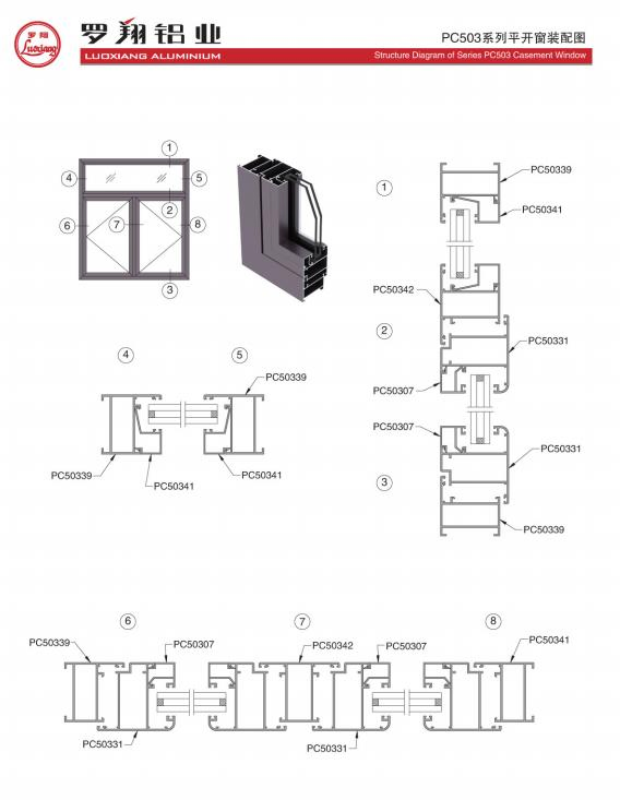 Euro Powder Coating Door Profile Manufacutrer Sliding Window Door Extrution Profiles
