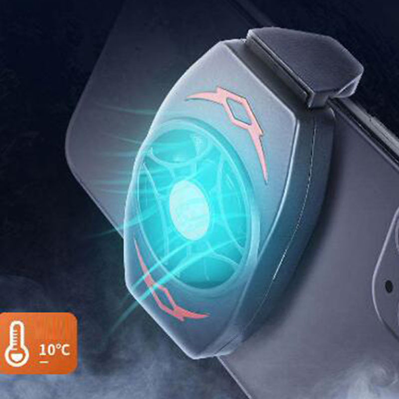 Phone Cooler Phone Radiator for Gaming Funcooler, Wired Mobile Phone Cooling Fan Lightweight Quiet.