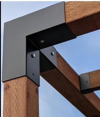 4X4 Pergola Brackets Heavy Duty Corner Bracket for Gazebos Patio Pergolas Beams