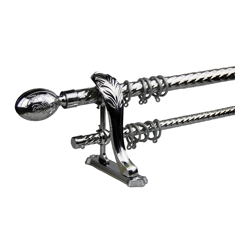 Double Egg-Shaped Head 28+19mm Window Hardware Roman Curtain Single and Double Rod