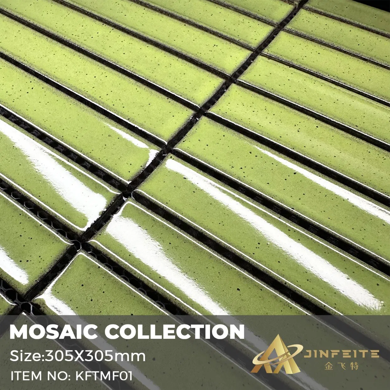 Мозаика Avocado Green для ванной, 30x30 мм