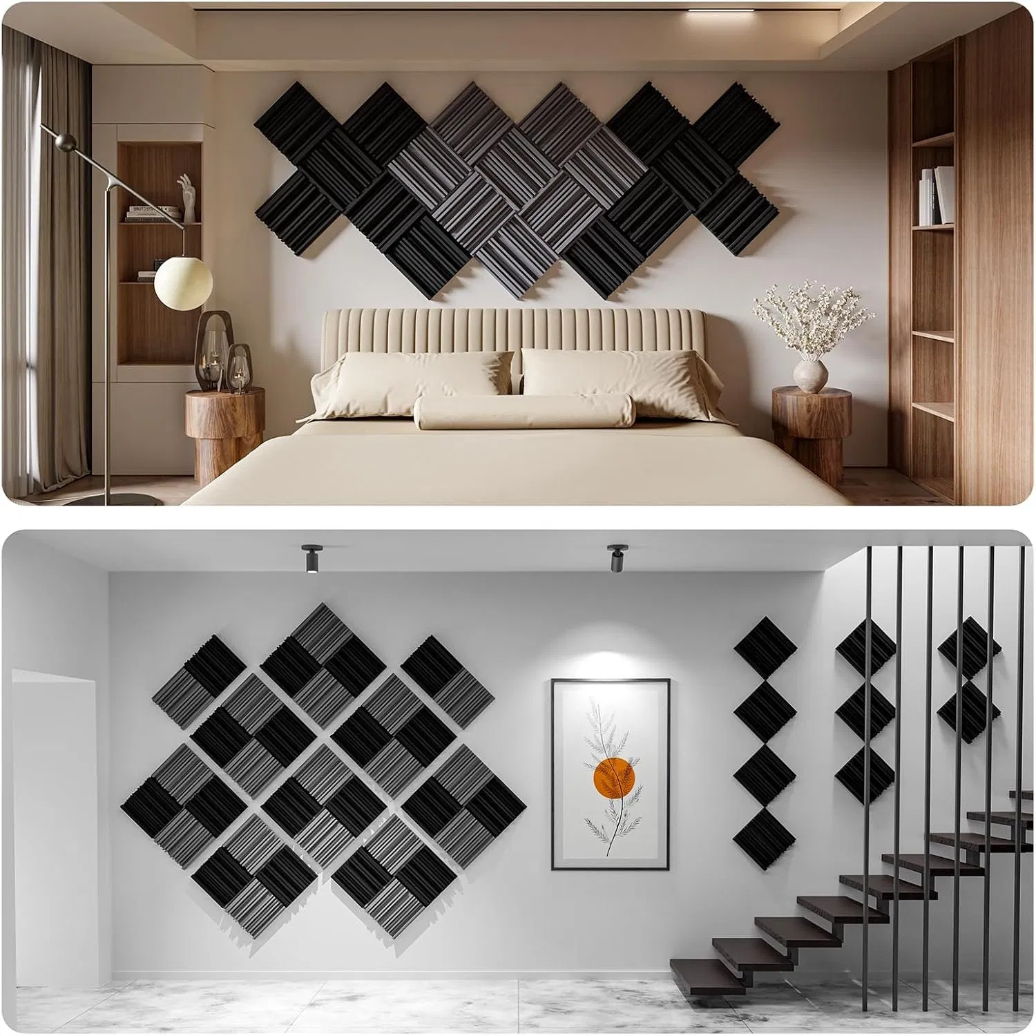 Jtl High Quality Modern Design Style Acoustic Wall Panel Brandboard Sound Insulation Foam Panels for Studio 3D Model Design