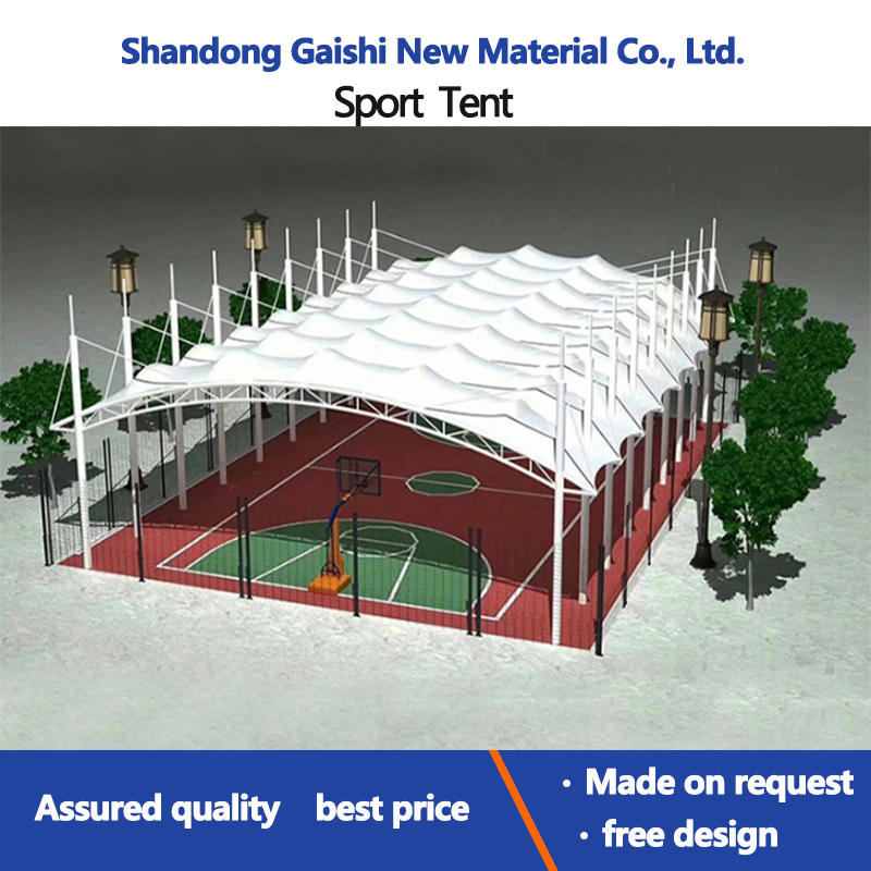 Large Sunshade Waterproof Membrane Structure Tent for Sport Padel Court Stadium Shed