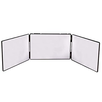 3 Way Mirror Trifold Hair Cutting Mirror Barber Three Way Folding Mirror