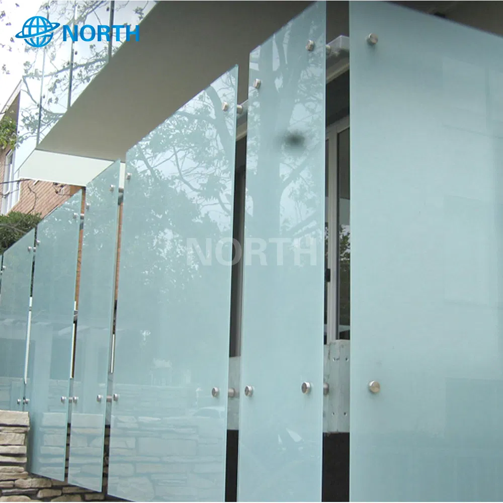 2016 Hot Sale 12mm Tempered Acid Etched Pattern Glass