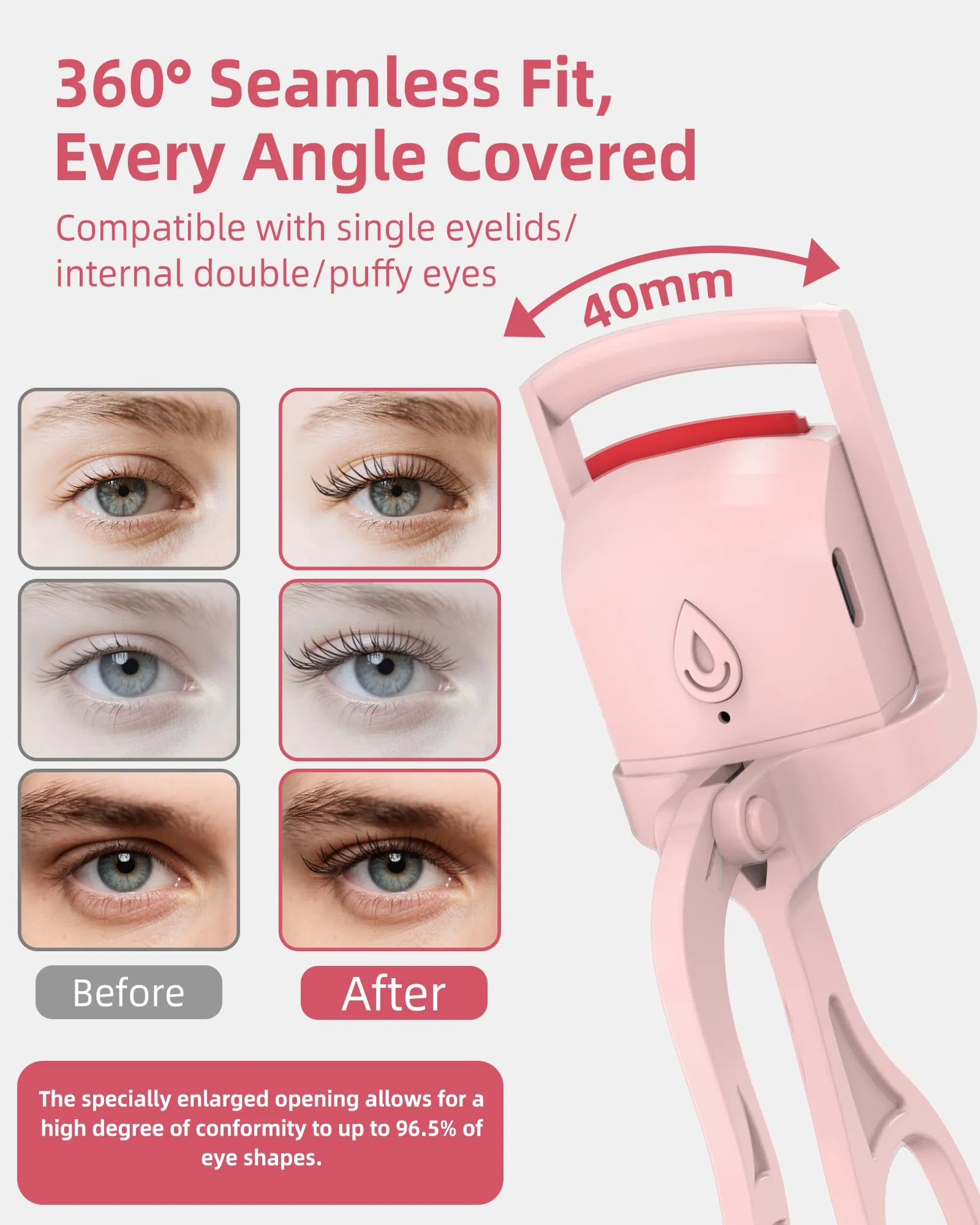 Type-C Quick Charge Safe Anti-Scald Fast Heated Electric Eyelash Curler