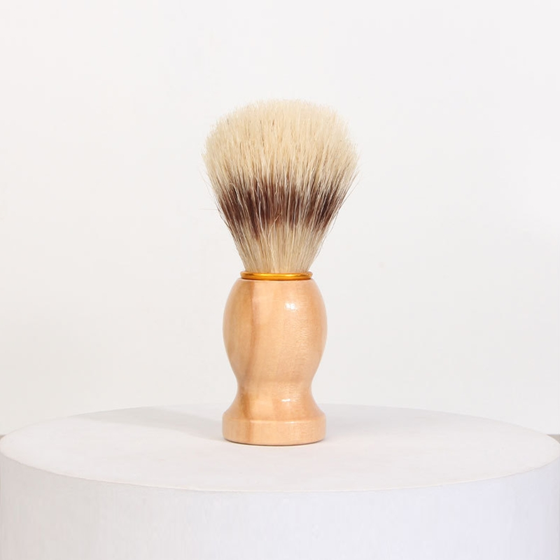 High Quality Wooden Handle Bristle Cleansing Foam Brush Men Shaving Brush Mini Handle Men Shave Set Shaving Brush