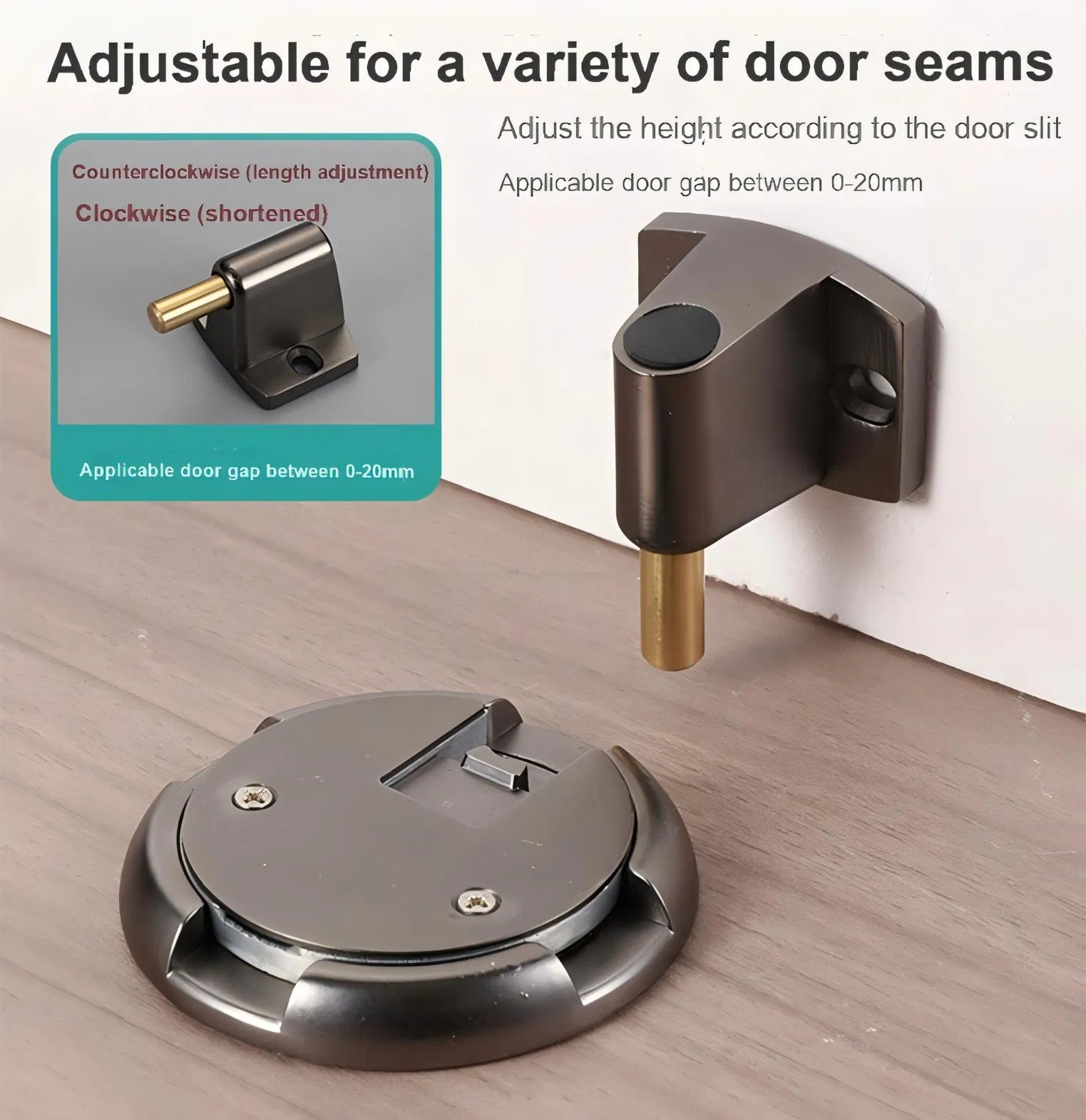 Premium Solid Brass Door Stop for Home and Office Use