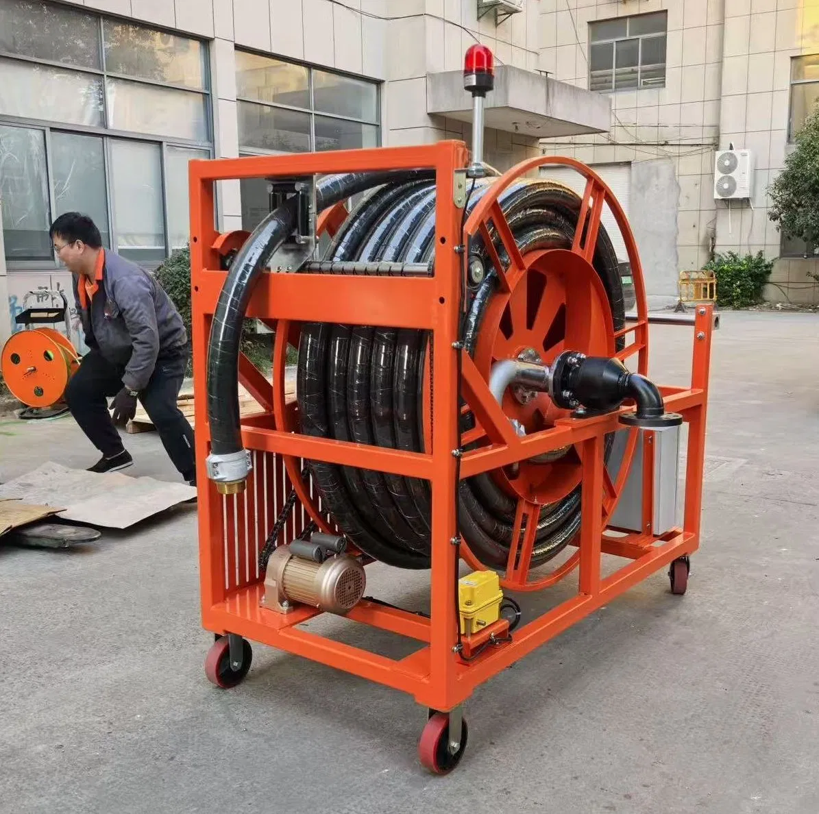 Hand Crank PU Mesh Material Auto Water Hose Reel