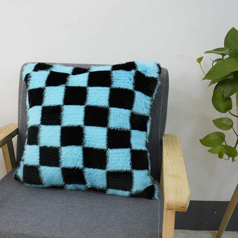 Polyester Jacquard Fake Rabbit Fur Seat Cushion of Sofa Cover Dog Pillow