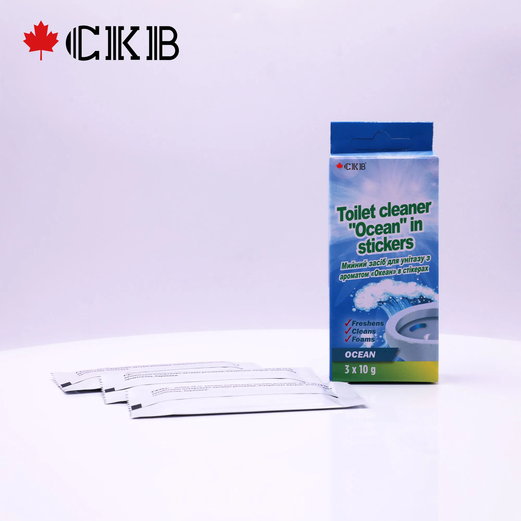 Disposable Sustainable Bathroom Blue Stick-on Strip Automatic Toilet Bowl Cleaner Tablet