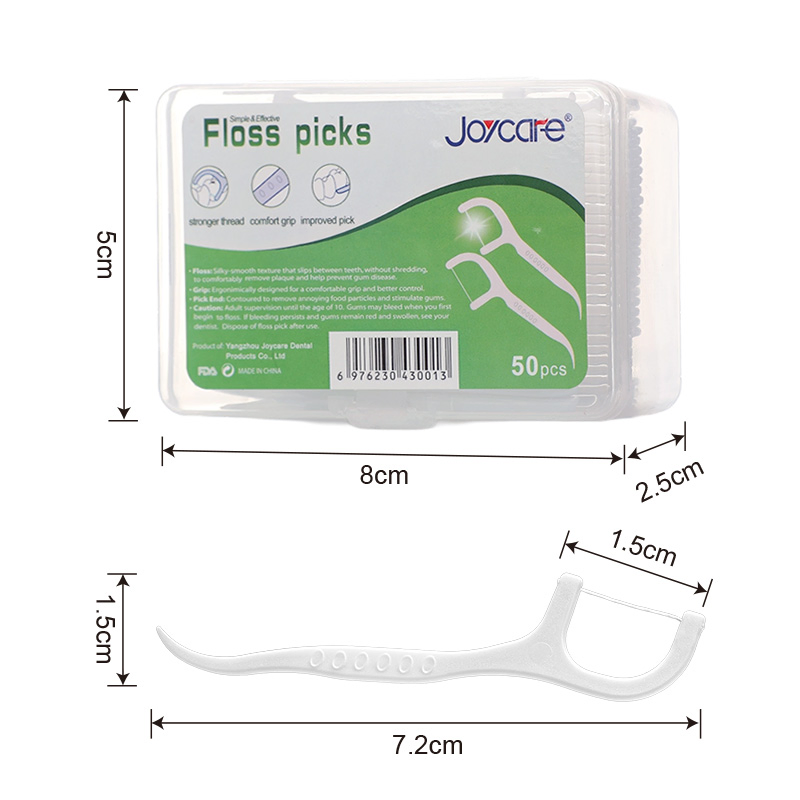 Wholesale Portable Box Dental Flossers Toothpick 50PCS Disposable Mint Floss Pick